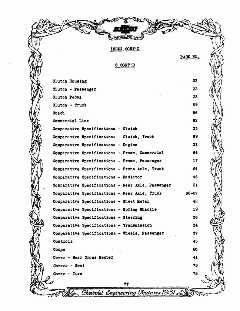 1931 Chevrolet Engineering Features Page 25